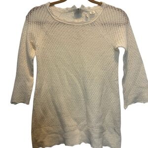 Moth Cream Crew Neck Sweater